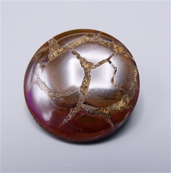 Fossil Mud Crack Cabochon with shallow point back