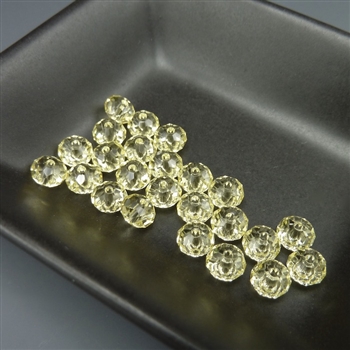 6mm Swarovski rondelle beads (article 5040), jonquil, 24 pieces