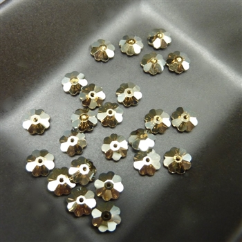 6mm Swarovski margarita beads, bronze shade, 24 beads