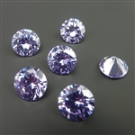 Set of six 10mm Cubic Zirconia Stones, light amethyst