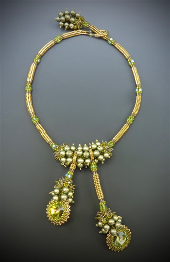 Vineyard Jewel Necklace Kit, gold & green