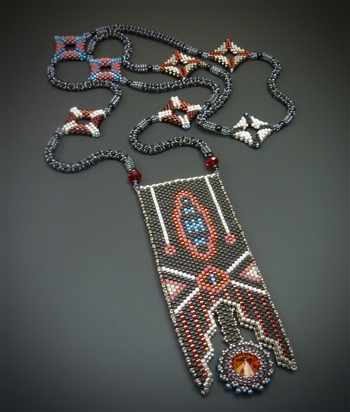 Flashback to Flapper Necklace Virtual Workshop and Kit (black, silver & red) -February 23rd, 2024 release date