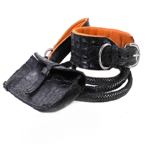 Luxury Horn-back Alligator Leather Dog Collars.