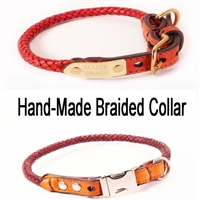 Custom Braided Leather Dog Collar