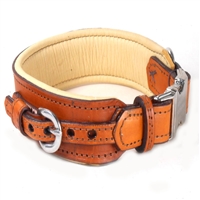 Stormy SRB Vegtable Tanned Leather Dog Collar