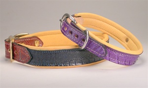 Luxury Genuine Ostrich Leather Dog Collar