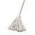 Handle/deck Mops, 16 Oz White Cotton Head, 48" Oak Wood Handle