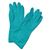 Flock-Lined Nitrile Gloves, Medium, Green, Dozen