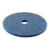 Scrubbing Floor Pads, 20" Diameter, Blue, 5/carton