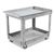 Utility Cart, Two-Shelf, Plastic Resin, 24w X 40d, Gray