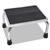 FOOT STOOL, 1-STEP, 16W X 12D X 8.25H, STEEL, CHROME/BLACK MAT