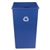 Recycling Container, Square, Plastic, 50 Gal, Blue