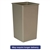 Untouchable Square Waste Receptacle, Plastic, 50 Gal, Beige