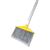 Angled Large Broom, 48.78" Handle, Silver/gray