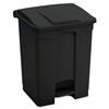 Large Capacity Plastic Step-On Receptacle, 23 Gal, Black