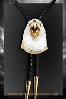 Bald eagle bolo by wildlife artist Daniel C. Toledo, Toledo Wildlife Works of Art