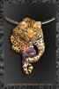 Leopard Pendant "Heart of the Thrill" by wildlife artist Daniel C. Toledo, Toledo Wildlife Works of Art