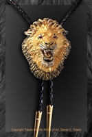 Lion bolo "Roar of Africa" by wildlife artist Daniel C. Toledo, Toledo Wildlife Works of Art