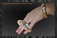 Tiger Bracelet "Melanie's Precious" by wildlife artist jeweler Daniel C. Toledo, Toledo Wildlife Works of Art