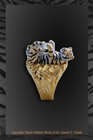 Tiger Ring "Tiger Got Your Stone" by wildlife artist jeweler Daniel C. Toledo, Toledo Wildlife Works of Art