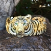 Tiger Bracelet "Cat in the Grass" by wildlife artist and jeweler Daniel C. Toledo of Toledo Wildlife Works of Art