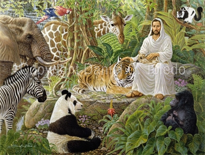 GICLEE PRINT "JESUS AND HIS ENDANGERED ONES"