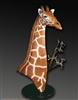 Giraffe bronze sculpture "Handsome Rob" by wildlife sculptor Daniel C. Toledo, Toledo Wildlife Works of Art