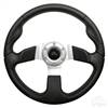 Formula GT Black w/Brushed Aluminum Steering Wheel 13" Diameter  