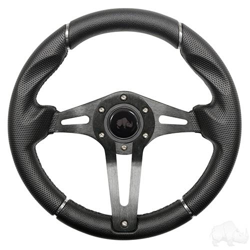 Challenger/Black Spokes Steering Wheel 13" Diameter