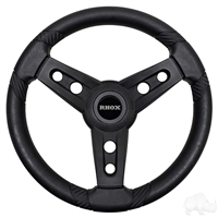 EZGO Lugana Steering Wheel, Black, 13" Diameter