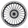 8" Turbine Black/Silver Wheel Cover - Set of 4