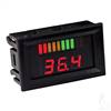 36 Volt Digital Voltage Display Charge Meter Horizontal