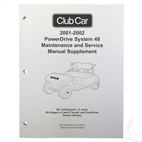 Club Car PowerDrive 48V 2001-02 Maintenance & Service Supplement