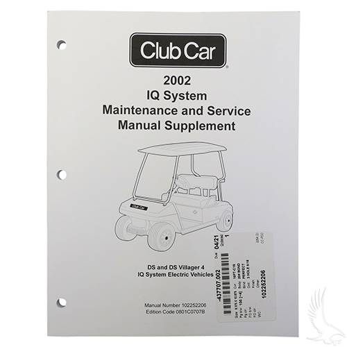 Club Car DS IQ 2002 Maintenance & Service Supplement