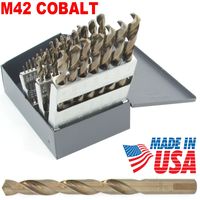 29 pc M42 SOLID COBALT DRILL BIT SET 135° Tip USA