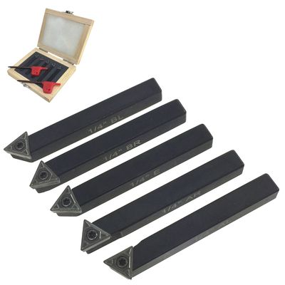 5 pc 1/4" MINI LATHE INDEXABLE CARBIDE INSERT TOOL BIT SET