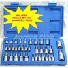 35 Sockets MALE/FEMALE TORX (Star) Set w/Holder