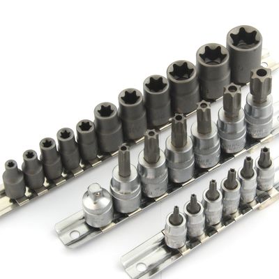 27 p SOCKET T/E-TORX STAR MALE FEMALE SET SECURITY HOLE