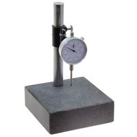 GRANITE CHECK STAND SURFACE PLATE & DIAL INDICATOR GAGE