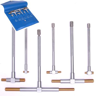 6 Titanium Coated TELESCOPING T BORE HOLE Precision GAGE GAUGE SET