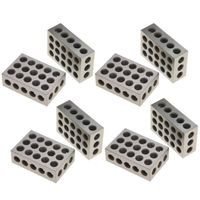 1-2-3 Blocks Matched Pair Hardened Steel 23 Holes (1"x2"x3") 123 Set Precision Machinist Milling, 4 Pair