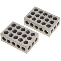 1-2-3 Blocks Matched Pair Hardened Steel 23 Holes (1"x2"x3") 123 Set Precision Machinist Milling, 1 Pair