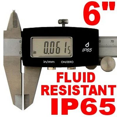 6" DIGITAL CALIPER IP65 FLUID RESISTANT ELECTRONIC