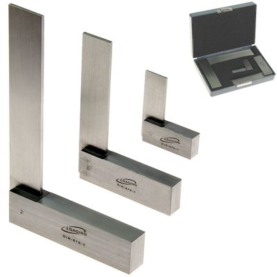 3 pc Machinist SQUARE SET PRECISION HARDENED STEEL METAL TOOL w/CASE 2", 4", 6"