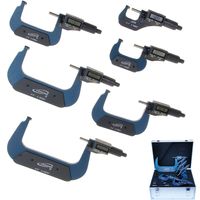 iGaging 0-6" Digital Electronic Outside Micrometer Set 0-1", 1-2", 2-3", 3-4", 4-5", 5-6" /0.00005" Large LCD Inch/Metric