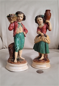 Borghese vintage boy and girl figures decor