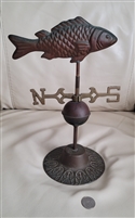 Handcrafted brass and copper Fish weathervane