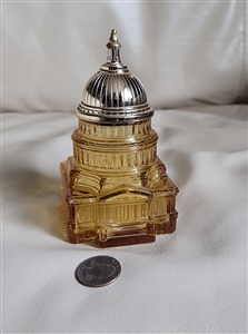 Avon aftershave amber glass bottle Capitol Hill vanity decor vintage collectibles