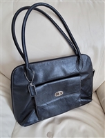 JAGUAR black leather travel business women bag