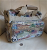 Route 66 tapestry and canvas tote duffel bag